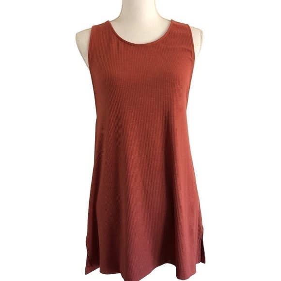 Fortune Swimwear Ribbed Knit Twist Back Cover Up Small - Picture 1 of 9